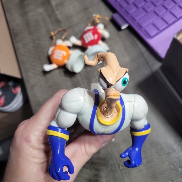1995 PLAYMATES EARTHWORM JIM POP OFF HEAD FIGURE VERY RARE!! - Picture 2 of 4